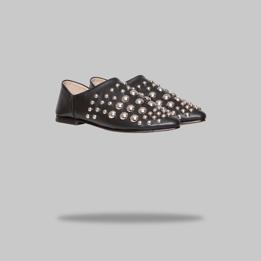 babucha amalia negro tachas plata