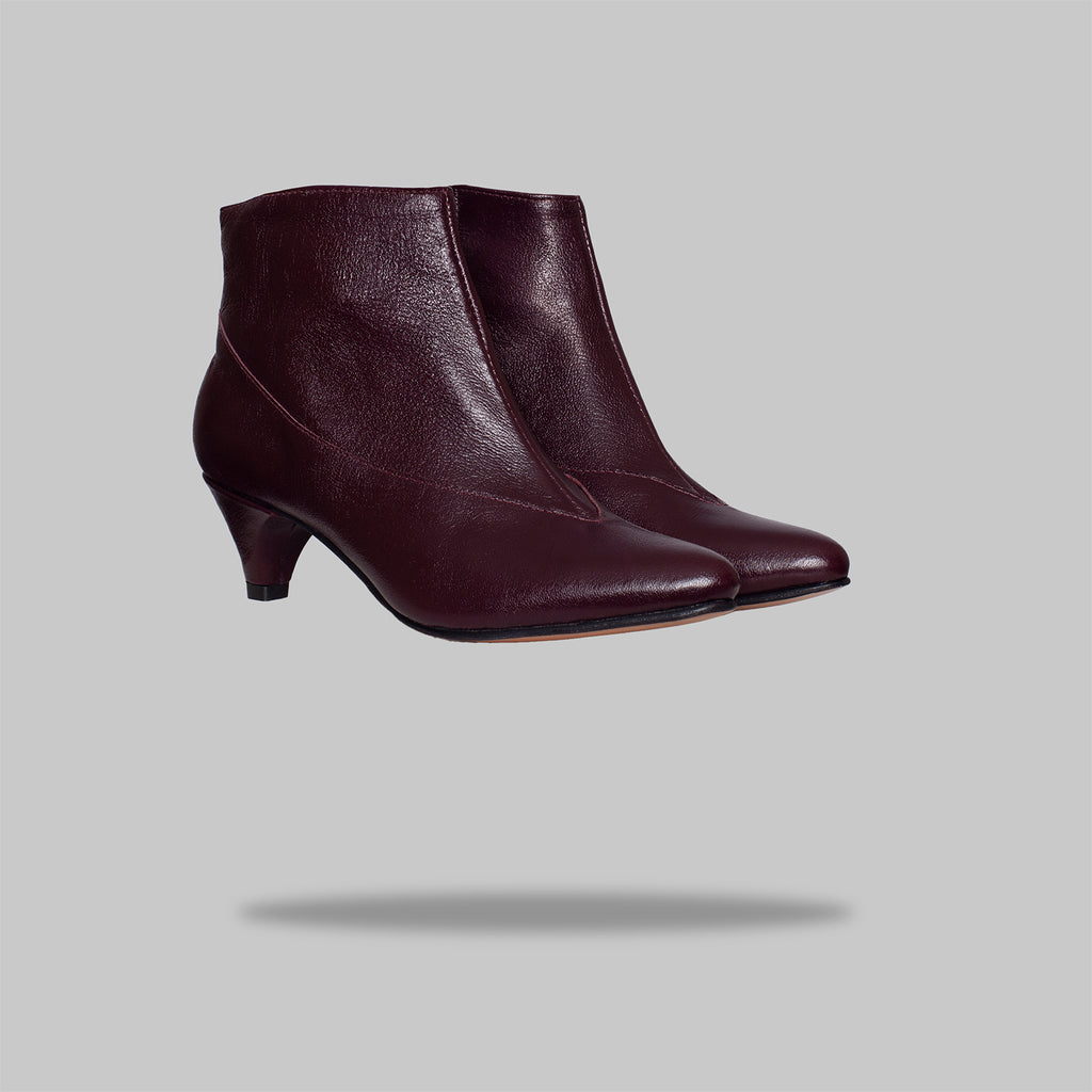 botín eva burgundy