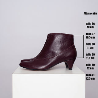 botín eva burgundy