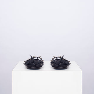 sandalia inés punk negro