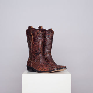 bota jacinta croco chocolate
