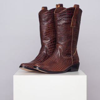 bota jacinta croco chocolate