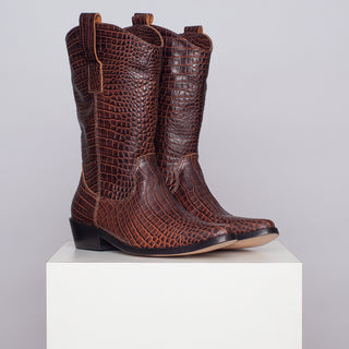 bota jacinta croco chocolate