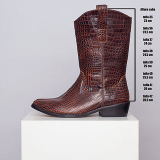 bota jacinta croco chocolate