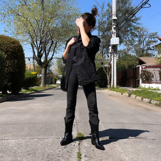 bota jacinta croco negro