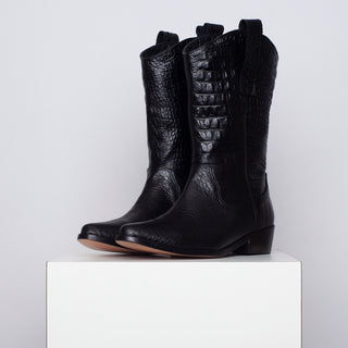 bota jacinta croco negro