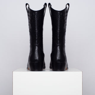 bota jacinta croco negro