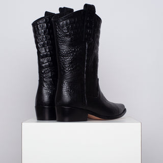 bota jacinta croco negro