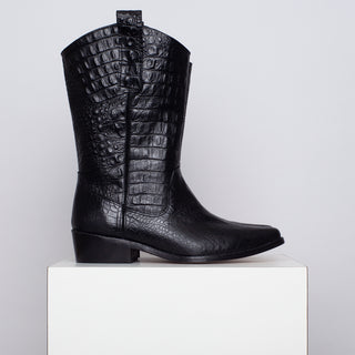 bota jacinta croco negro