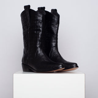 bota jacinta croco negro