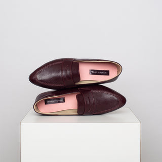 mocasín lucía burgundy