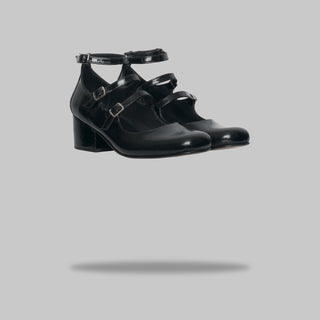 zapato con taco Mary Jane Pérez Negro