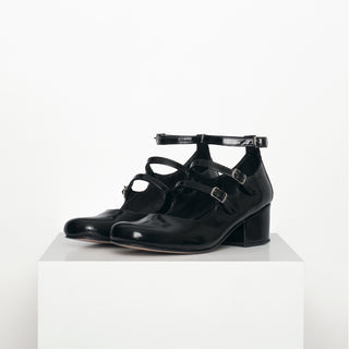 zapato con taco Mary Jane Pérez Negro