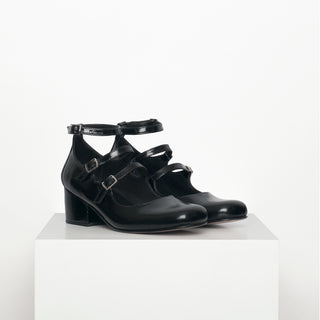 zapato con taco Mary Jane Pérez Negro