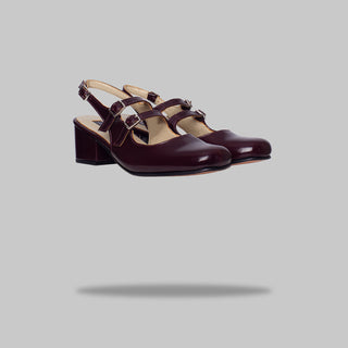 zapato con taco Mary Jane Pérez Summer Burgundy SAMPLE SALE