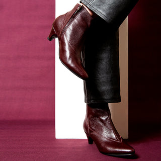 botín eva burgundy