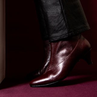 botín eva burgundy