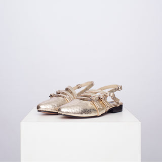 zapato con taco pascuala Serpiente Dorado