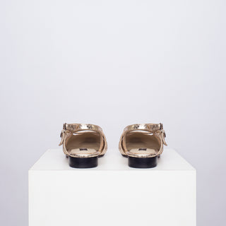 zapato con taco pascuala Serpiente Dorado