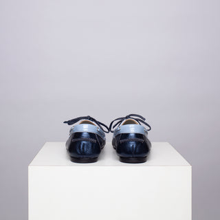 mocasín rafaela bicolor azul celeste SAMPLE SALE