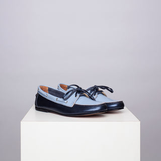 mocasín rafaela bicolor azul celeste SAMPLE SALE