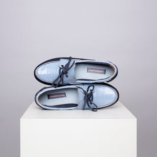mocasín rafaela bicolor azul celeste SAMPLE SALE
