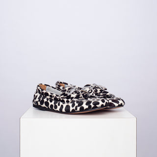 mocasín rafaela dálmata blanco y negro