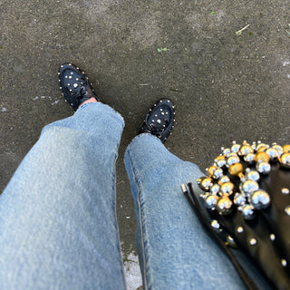 mocasín rafaela punk negro