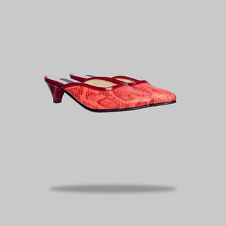 zapato con taco renata serpiente coral