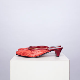 zapato con taco renata serpiente coral