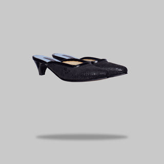 zapato con taco renata serpiente negro