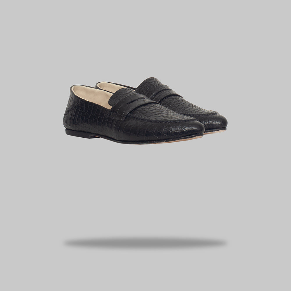 mocasín roberta negro croco