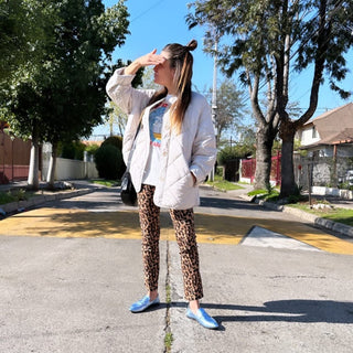 mocasín roberta celeste metalizado