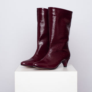 bota rocío croco burdeos edición limitada
