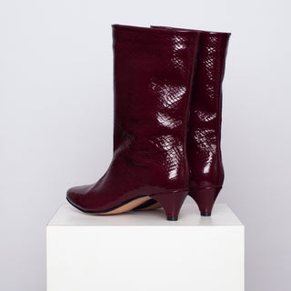 bota rocío croco burdeos edición limitada