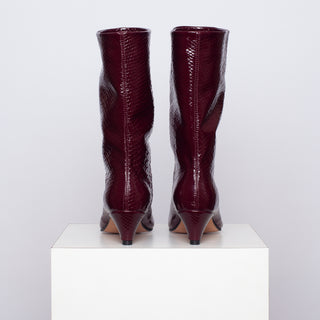 bota rocío croco burdeos edición limitada