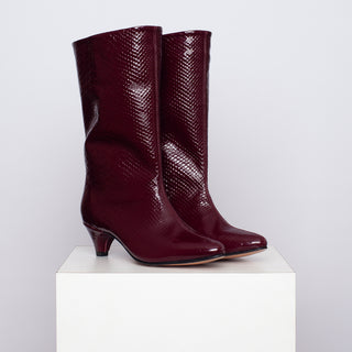 bota rocío croco burdeos edición limitada