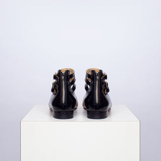 zapato con taco santina negro beige