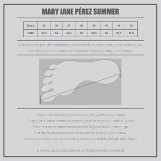 Elige tus zapatos con taco Mary Jane Pérez Summer