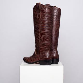 bota teodora croco chocolate SAMPLE SALE