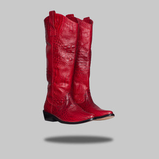 bota teodora croco rojo SAMPLE SALE
