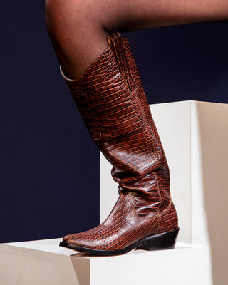 bota teodora croco chocolate SAMPLE SALE