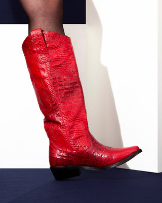 bota teodora croco rojo SAMPLE SALE