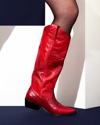 bota teodora croco rojo SAMPLE SALE