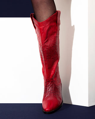 bota teodora croco rojo SAMPLE SALE