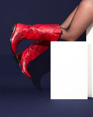 bota teodora croco rojo SAMPLE SALE
